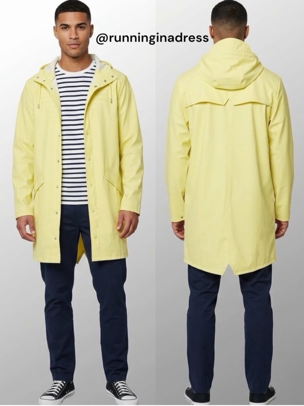 NWT RAINS Yellow Straw Long Jacket Waterproof Unisex Rain Coat Medium M